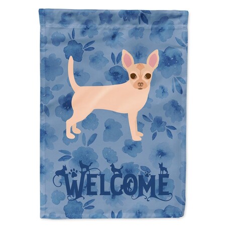 Carolines Treasures 28 x 0.01 x 40 in. Chihuahua No.1 Welcome Flag Canvas House Size CK6070CHF